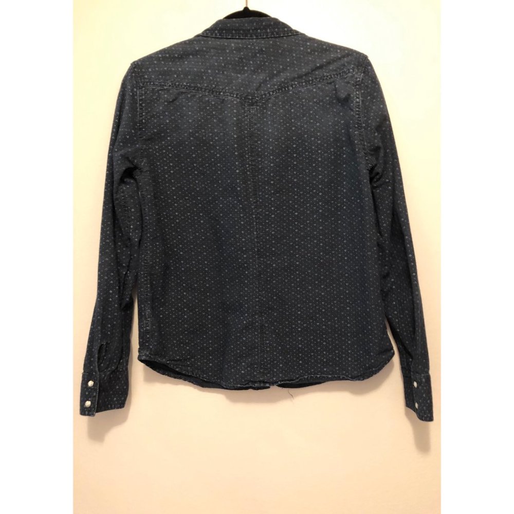 Denim Button Up With Pattern Ae - image 2